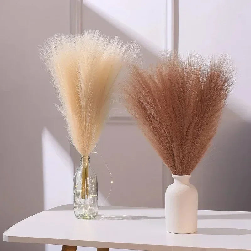 6PCS Wedding Home Christmas Decoration Artificial Pampas Grass Decor Flowers Fake Plant Reed for DIY Floral Table Arrange Flower