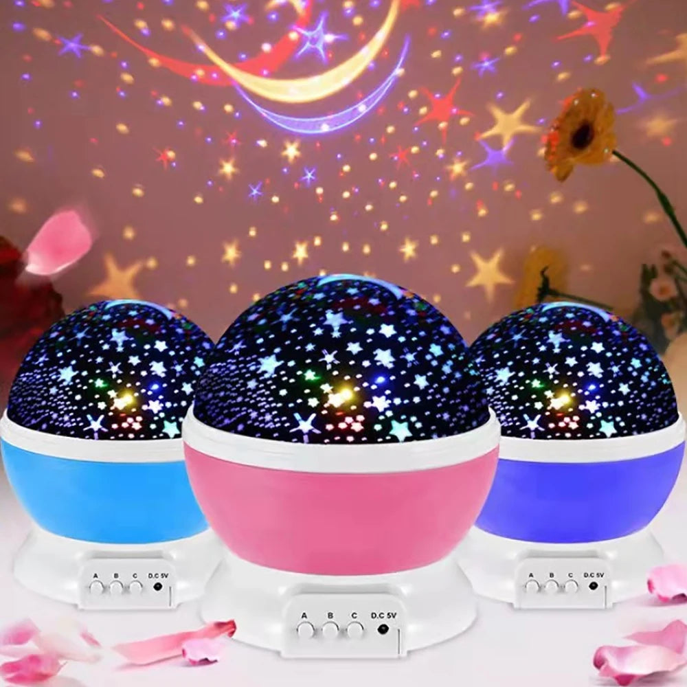 Night Lamp Projector Starry Sky Night Light Projector Baby Lamp Decor Rotating Starry Nursery Moon Galaxy Projector Table Light
