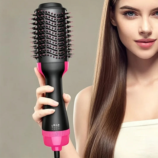 3 In 1 Hot Air Brush One Step Hair Dryer Straightener Curler Professional Women Hair Styling Brush Blow Dryer Brush