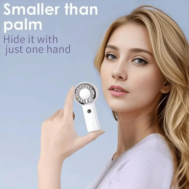 New Ultralight Only Mini Size Handheld Fan Portable Fan Air Cooler Pocket Fan Rechargeable for Travelling Shopping