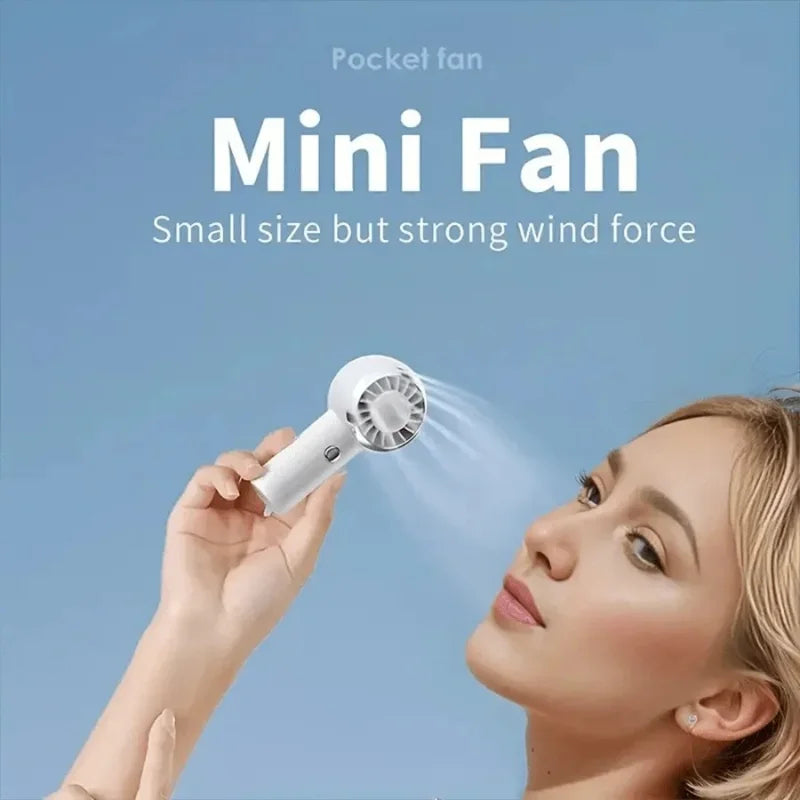 New Ultralight Only Mini Size Handheld Fan Portable Fan Air Cooler Pocket Fan Rechargeable for Travelling Shopping