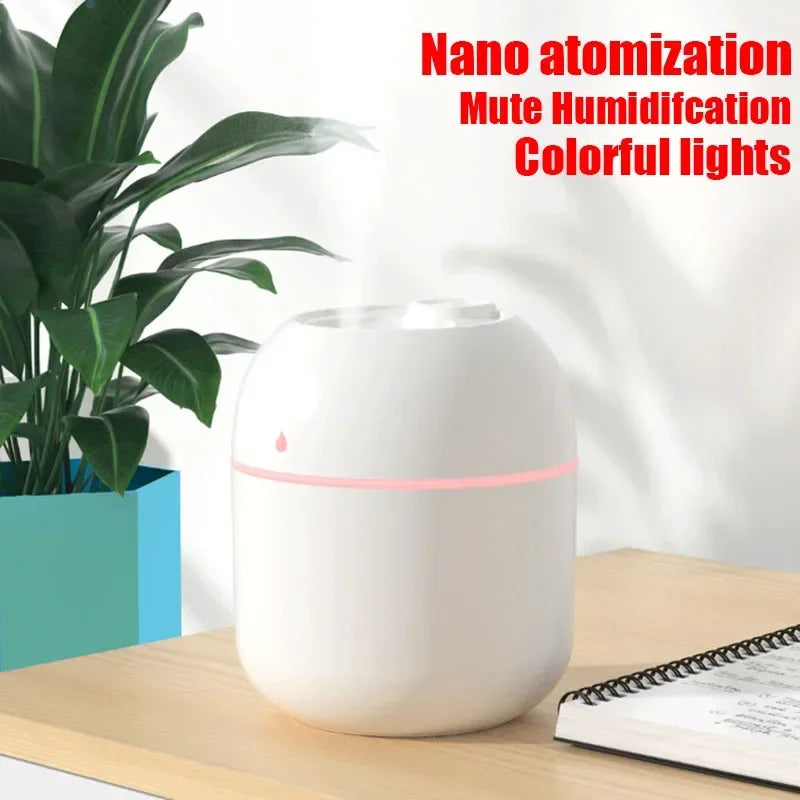USB Mini Air Humidifier Aroma Essential Oil Diffuser For Home Car Ultrasonic Mute Mist Maker Diffuser with LED Color Lamp