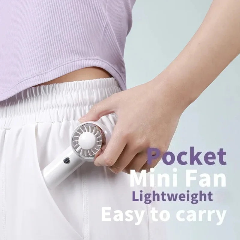 New Ultralight Only Mini Size Handheld Fan Portable Fan Air Cooler Pocket Fan Rechargeable for Travelling Shopping