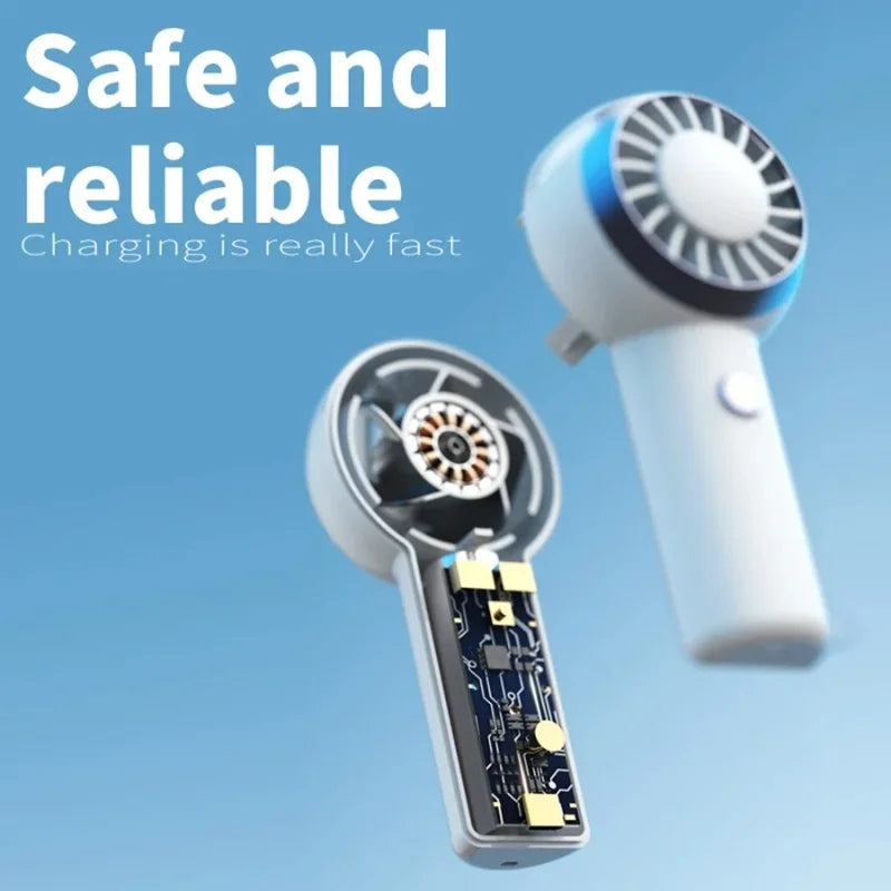 New Ultralight Only Mini Size Handheld Fan Portable Fan Air Cooler Pocket Fan Rechargeable for Travelling Shopping