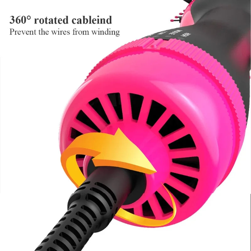3 In 1 Hot Air Brush One Step Hair Dryer Straightener Curler Professional Women Hair Styling Brush Blow Dryer Brush