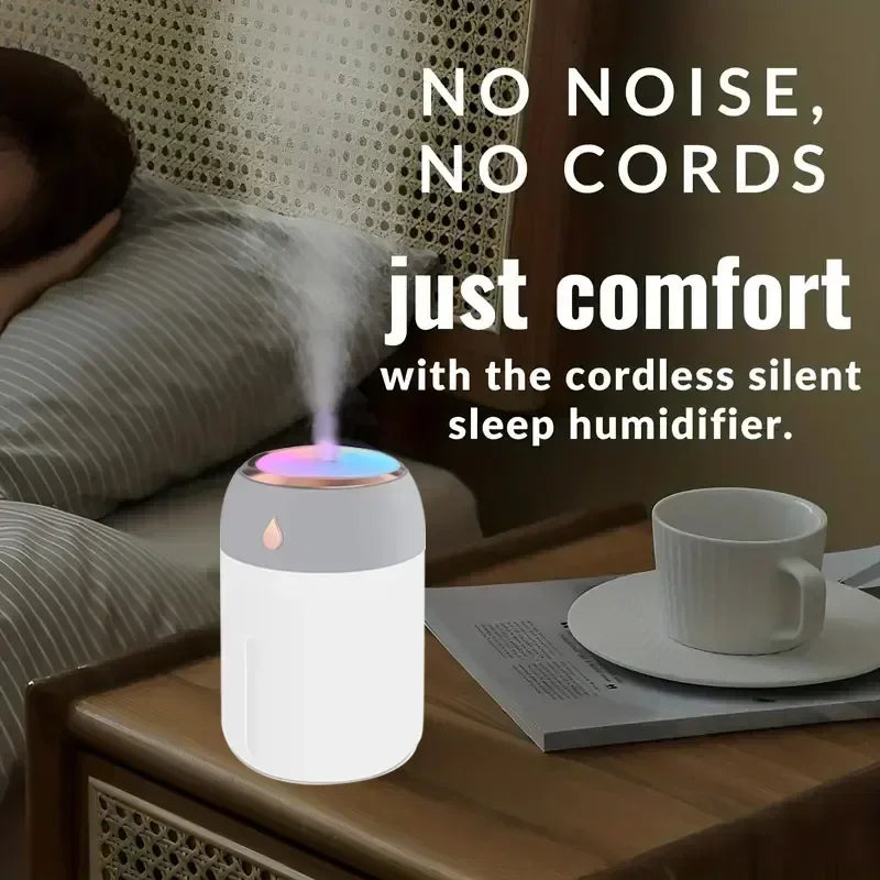 USB Mini Air Humidifier Aroma Essential Oil Diffuser For Home Car Ultrasonic Mute Mist Maker Diffuser with LED Color Lamp