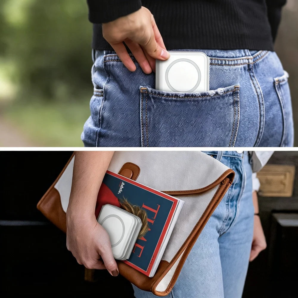 3 in 1 Foldable Magnetic Wireless Charging Station MagSafe Compatible Travel Charger for iPhone, Apple Watch, AirPods Pro