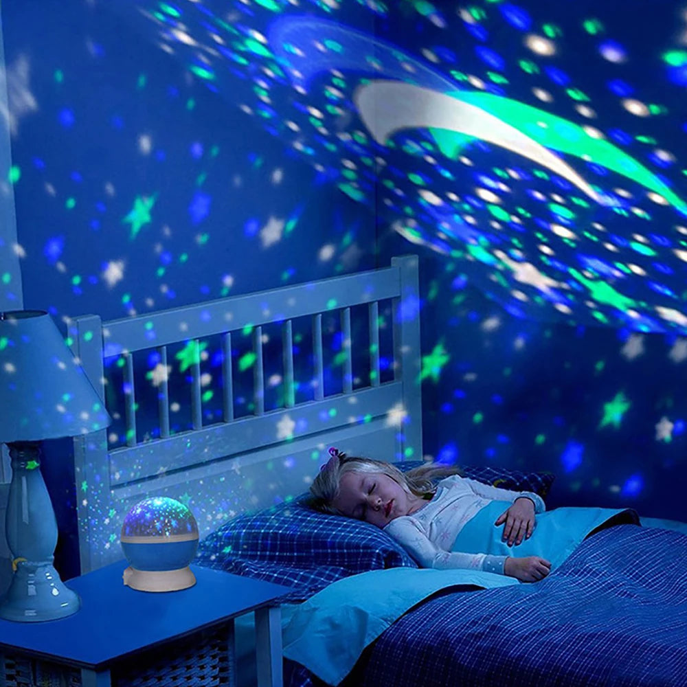 Night Lamp Projector Starry Sky Night Light Projector Baby Lamp Decor Rotating Starry Nursery Moon Galaxy Projector Table Light