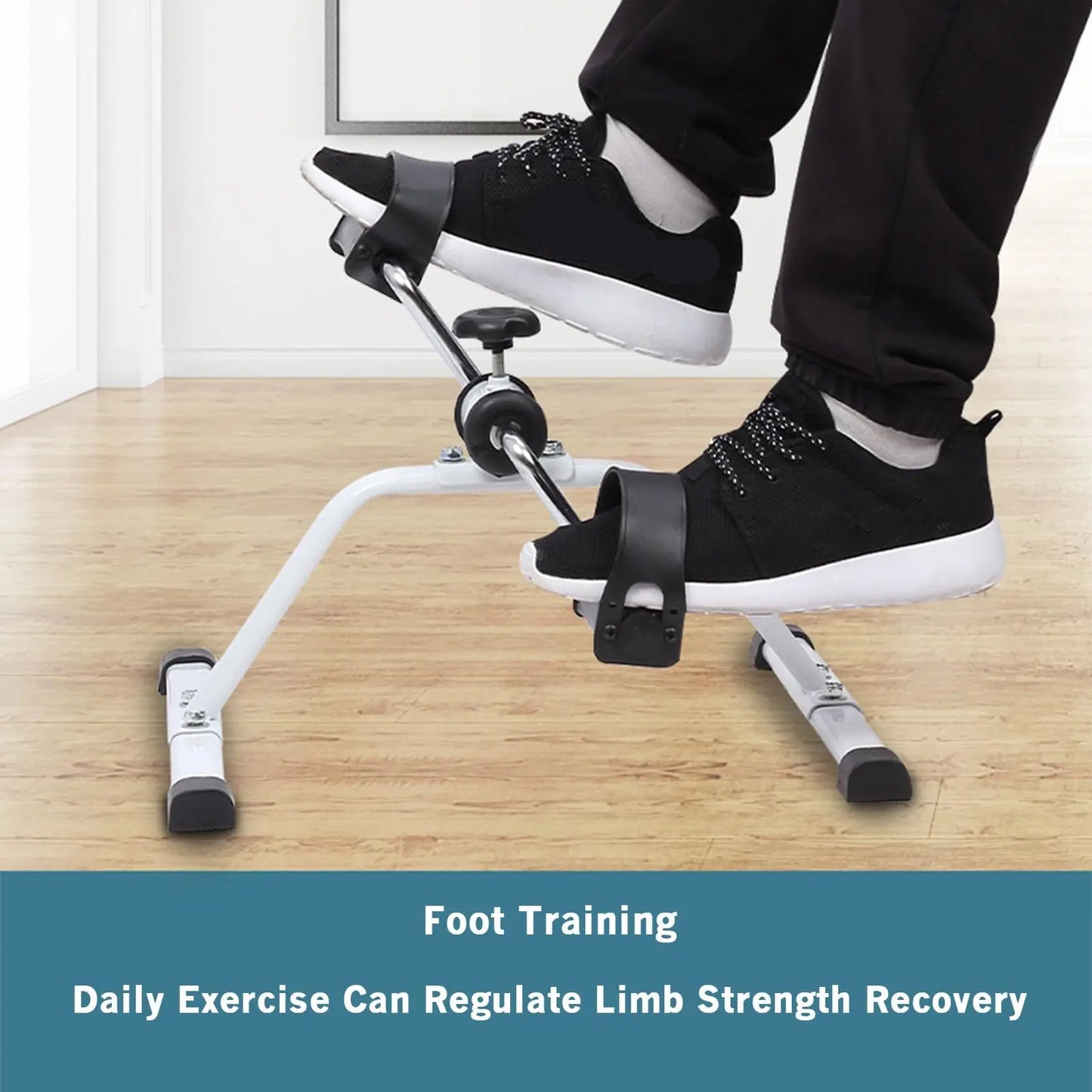 Low-Impact Cycling Pedal Exerciser, Adjustable Resistance Design for Home Gym Fitness & Physical Rehabilitation