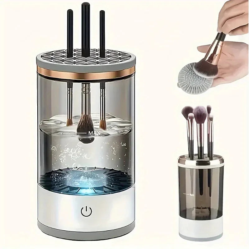 USB Powered Makeup Brush Cleaner And Dryer Odorless Battery Free Plug And Play Essential Beauty Tool For Cosmetic Brushes